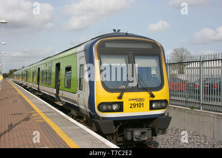 Newbridge station,Ireland, April 2008, an Iarnrod Eireann train service Stock Photo