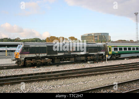 Dublin Heuston ,Ireland, April 2009, an Iarnrod Eireann train service Stock Photo