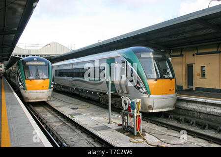 Dublin Heuston ,Ireland, April 2009, an Iarnrod Eireann train service Stock Photo