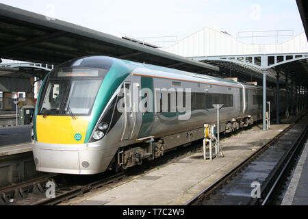 Dublin Heuston ,Ireland, April 2008, an Iarnrod Eireann train service Stock Photo