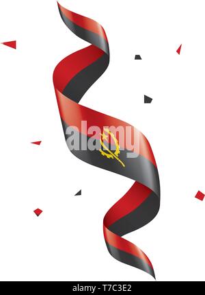 Angola flag, vector illustration on a white background Stock Vector