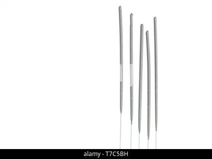 Sparklers on white background and copy space Stock Photo