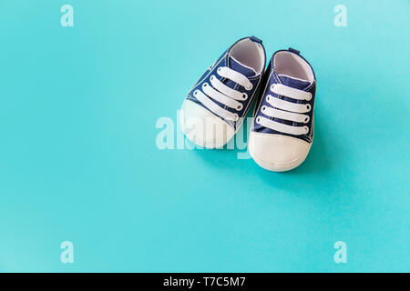 baby accessories for newborns on a colored background. selective focus. nature. Stock Photo