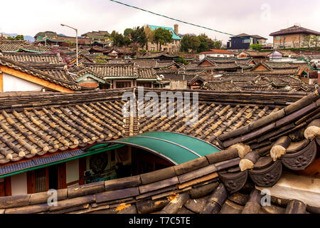an old trditional neighborhood in Seoul,South Korea Stock Photo