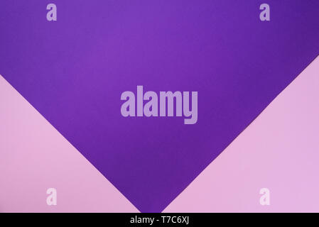 Texture background. Fashionable pink and purple color paper background. Top view. Minimal concept. Stock Photo