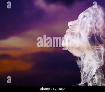 A beautiful naked girl hides her face. Nude Stock Photo - Alamy