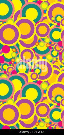 Abstract background of multicolored rings Stock Vector