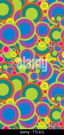 Abstract background of multicolored rings Stock Vector