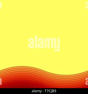 Wavy abstract background from layer stripes - vector graphic design with Stock Vector