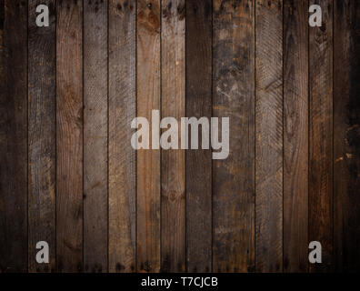 Dark rustic wooden planks background Stock Photo