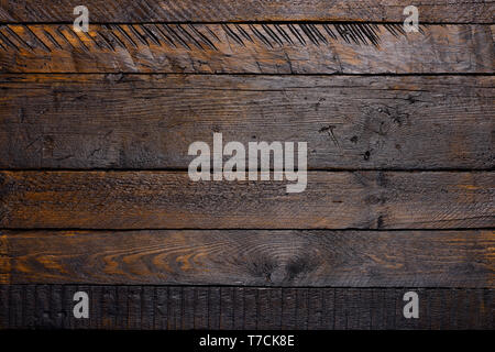 Dark rustic table background Stock Photo