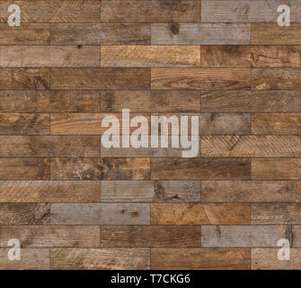 Seamless wooden planks texture background flatlay Stock Photo