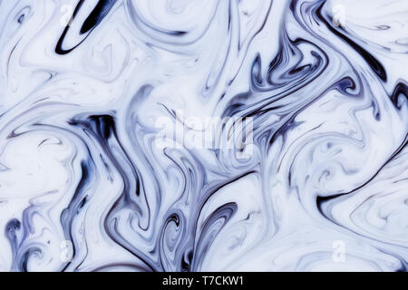 Dark blue and white unique marble abstract background Stock Photo