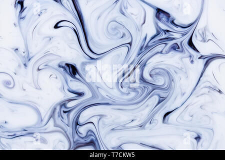Dark blue and white unique marble abstract background Stock Photo