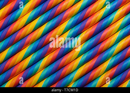 Colorful straws abstract background Stock Photo