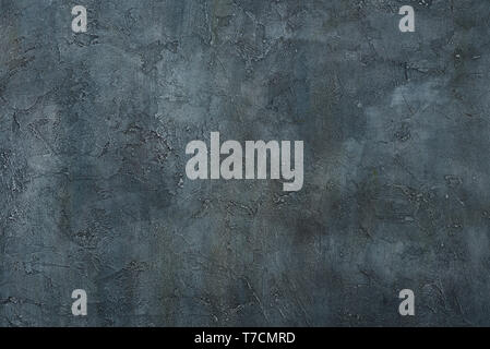 Grunge art decorative design gray texture blue dark stucco concrete background Stock Photo