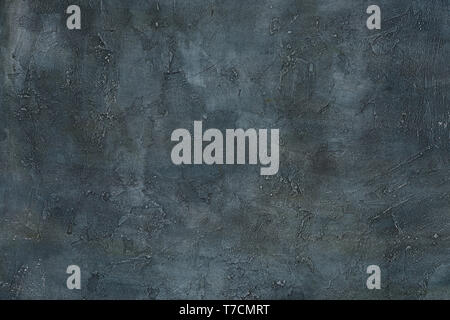 Abstract grunge art decorative design gray blue dark stucco concrete background unique wall texture Stock Photo