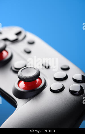 Game pad player joystick. Video game controller. Stock Photo