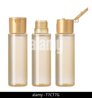 Download Blank Open And Closed Golden Beauty Cosmetic Containers Or Cream Jars On Wooden Background With Clipping Path Around Container 3d Illustration Stock Photo Alamy PSD Mockup Templates