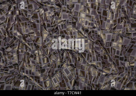 Creative checked gray fabric with shiny textile texture background Stock Photo