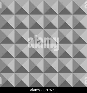 Metal texture cube build abstract seamless pattern. Vector background. Stock Vector