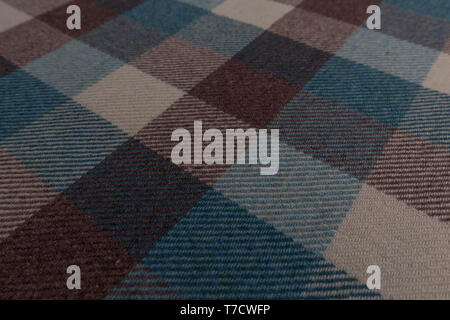 Closeup of tartan fabric with textile texture background Stock Photo