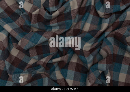 Checkered fabric with textile texture background Stock Photo