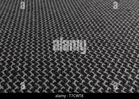 Beautiful closeup of fabric with black and white textile texture background Stock Photo