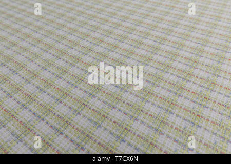 Beautiful closeup of tartan fabric with textile texture background Stock Photo