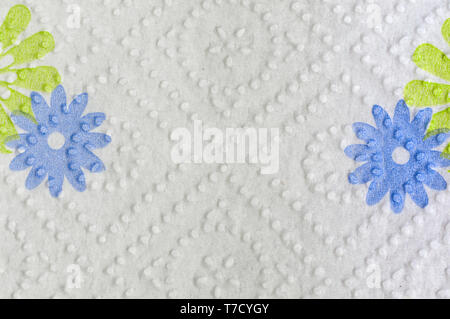 Paper towel texture with decoration, macro shot Stock Photo