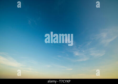 Background of a nice blue sky just before sunset Stock Photo