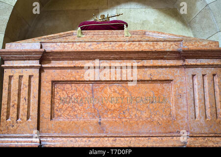 Córdoba Spain -  Dec 7th, 2019: Tomb of Ferdinand IV of Castile at Royal Collegiate Church of Saint Hippolytus, Cordoba, Spain Stock Photo