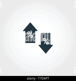 Percent icon. Monochome premium design from business icons collection. UX and UI simple pictogram percent icon. Stock Vector