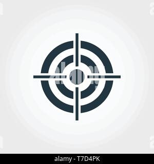 Target icon. Monochome premium design from business icons collection. UX and UI simple pictogram target icon Stock Vector
