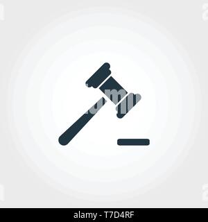 Magistrate icon. Monochome premium design from business icons collection. UX and UI simple pictogram magistrate icon Stock Vector