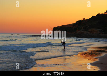 Beach at Praia da Falesia in Portugal Stock Photo