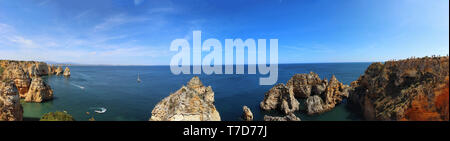 cliffs near Lagos City, Algarve, Portugal, Europe Stock Photo