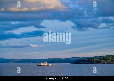 BC Ferry headed to Texada Island, British Columbia, Canada Stock Photo