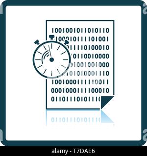 Fast Development Icon. Square Shadow Reflection Design. Vector Illustration. Stock Vector