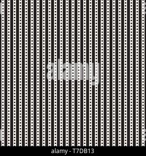 Vector seamless pattern. Repeating abstract background with circles. Graphic linear streaks with dots Stock Vector