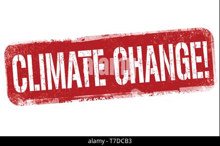 Climate change sign or stamp on white background, vector illustration Stock Vector