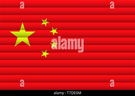 China flag. Vector Illustration. Design for greeting card, holiday banner, flyer poster Stock Vector