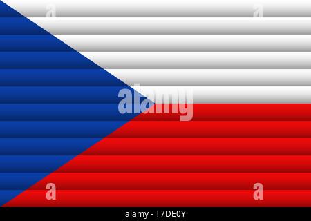 Czech Republic Flag. Vector Illustration. Design for greeting card, holiday banner, flyer poster Stock Vector