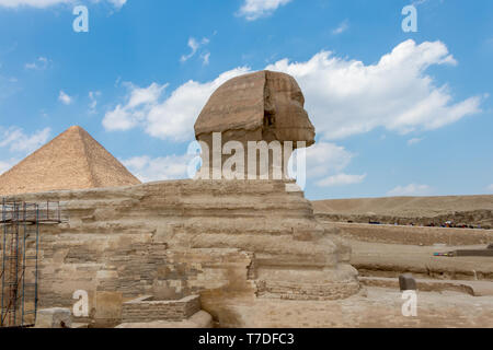 The Giza pyramid complex also called the Giza Necropolis Stock Photo