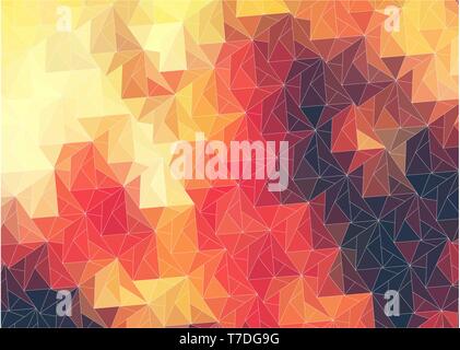 warm autumn vector background with triangles Stock Vector