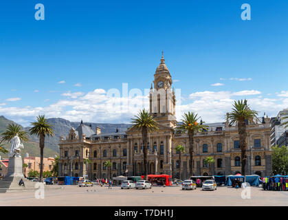 Cape Town City Hall from Grand Parade, Cape Town, Western Cape, South Africa Stock Photo