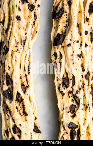 Honey Chocolate Babka Dough Stock Photo