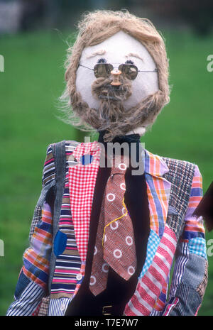 Decorative scarecrow, UK 1989 Stock Photo