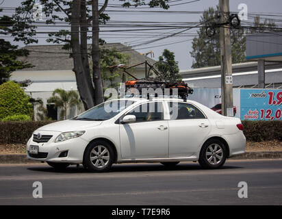 Chiangmai, Thailand - April 18 2019: Private car, Toyota Corolla Altis. On road no.1001, 8 km from Chiangmai city. Stock Photo