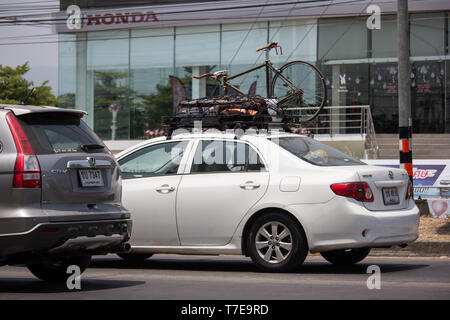 Chiangmai, Thailand - April 18 2019: Private car, Toyota Corolla Altis. On road no.1001, 8 km from Chiangmai city. Stock Photo